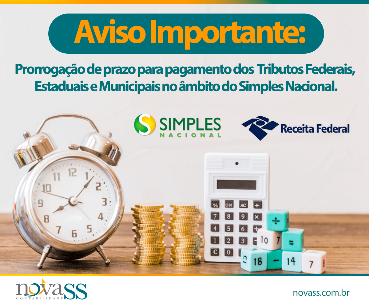 Prorrogação de prazo para pagamento dos Tributos Federais, Estaduais e ...